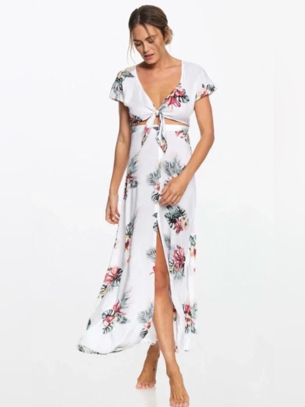 Roxy Tropical Floral Maxi Dress – Size Small